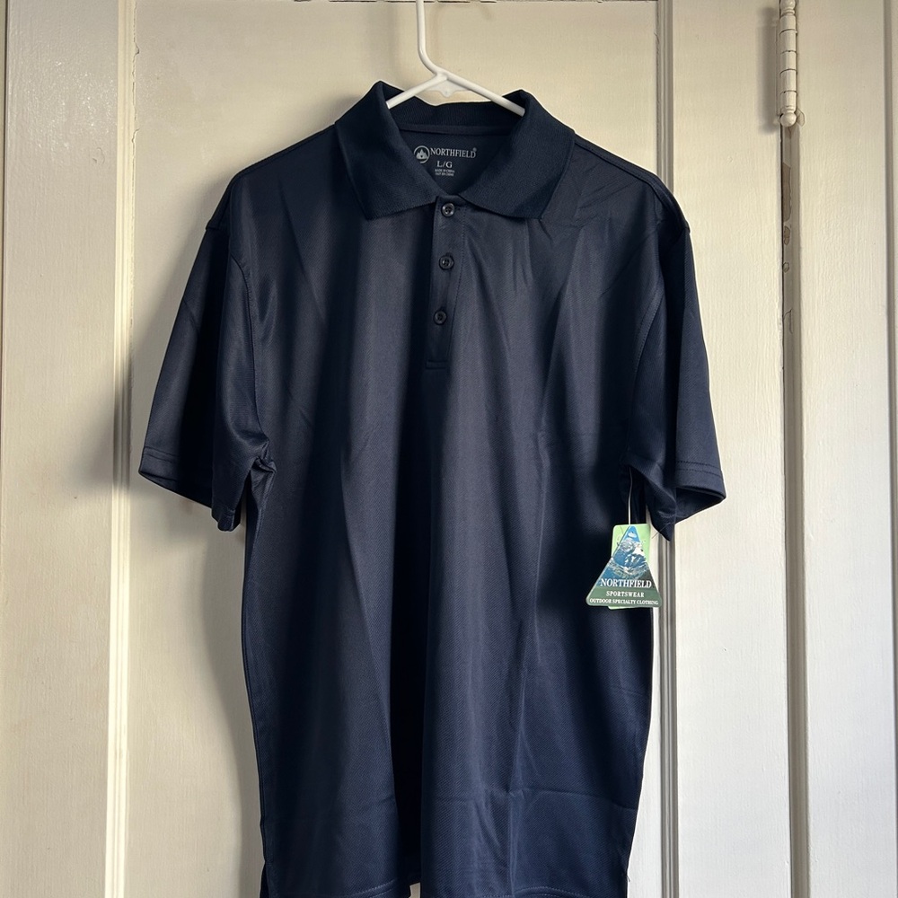 NWT!! Men's Navy Polo Shirt - Size Large